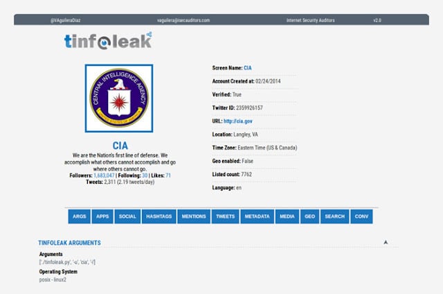 Blog de Internet Security Auditors: Tinfoleak v2.0: Descarga la nueva versión y descubre sus